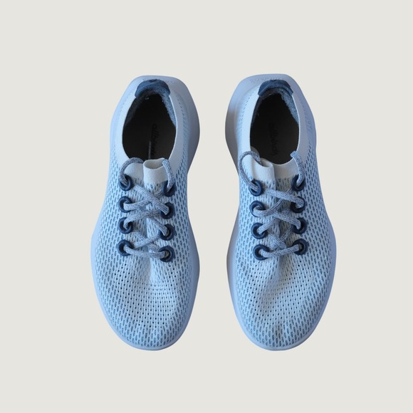 allbirds Shoes - Allbirds Tree Dashers Womens White Blue Sustainable Running Sneakers Size 9.5